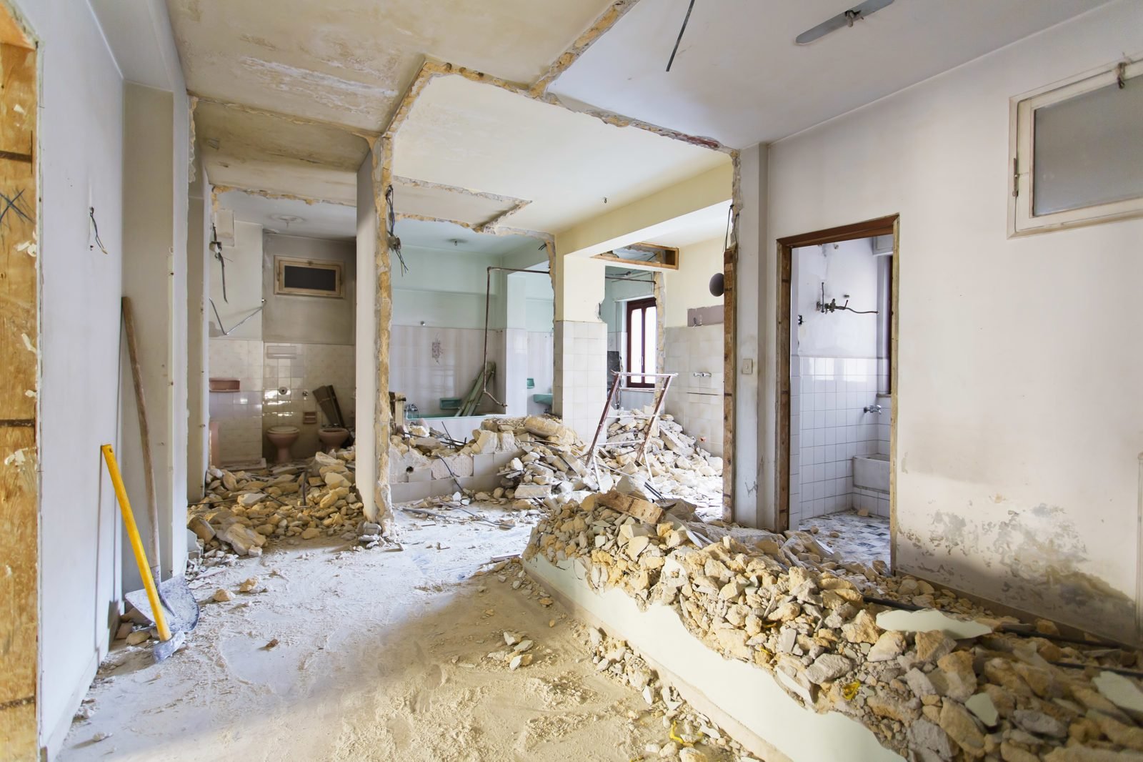 Property mid-renovation, before